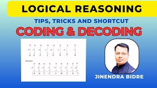 Coding amp Decoding Reasoning Jinendra BidreMPSC  Police Bharati  Saralseva [upl. by Droffig]