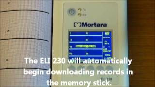 ECG Inteligente Mortara Eli 230  Descarga de estudios a USBwmv [upl. by Jeavons578]