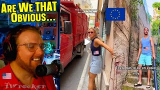 American Reacts to Stereotypical Americans Experience in Europe [upl. by Lidia]