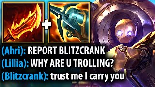 MY TEAM WANTED ME BANNED FOR BLITZCRANK TOP THEN I CARRIED THEM [upl. by Eeliram]