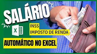 Aprenda a calcular os descontos do salário usando o Excel  IR e INSS  Função PROCV e SE [upl. by Bar]