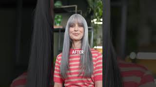 Before amp After Natural Grey Hair Reverse Ombre Service  shorts  Goldwell Education Plus [upl. by Mall950]