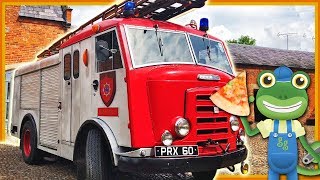 Fire Engine Pizza Truck For Children  Geckos Real Vehicles [upl. by Emmalynn]