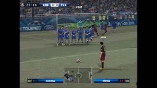 PES 2016 PS2 Champions League  14 Final  FC Chelsea vs FC Barcelona [upl. by Kecaj]