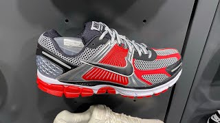 Nike Zoom Vomero 5 Metallic SilverUniversity RedWhiteBlack  Style Code HV0926095 [upl. by Sigismundo]