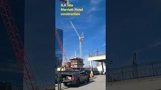 JLA Site Marriott Hotel construction 102924 Elevator core amp posts rising downtownarea [upl. by Servais]