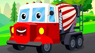 Cement Mixer Truck  More Car Cartoons and Children Videos by Kids Tv Channel [upl. by Ayimat]