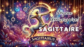 Message Joyeux Anniversaire Sagittaire  🎉🎂 Bon Anniv signe du zodiaque Felicitations horoscope [upl. by Lelith374]