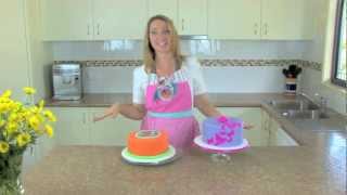 Covering Cake in Fondant using the Mat [upl. by Danit]