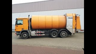 DAIMLERBENZ Actros 253241 L 6x2 Lenkachse FAUN Rotopress 521 ZöllerSchüttung [upl. by Pish14]