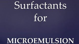 Widely used surfactants for microemulsion A type of liquid dosage form [upl. by Ayal]