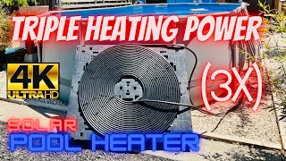 Solar Heater For Pool  DIY Water Heater 3X Triple Heating Power How To And Setup [upl. by Handal]