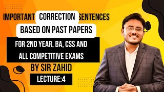 2nd Year English Correction of Sentences  BA English Correction of Sentences  Common Errors [upl. by Polk662]