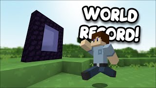 MAKING NETHER PORTAL SPEEDRUN WORLD RECORD  Bloxdio [upl. by Eilsek]