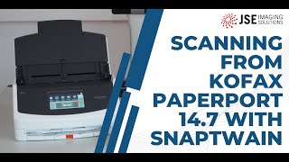 Scanning from Kofax PaperPort 147 with a Fujitsu ScanSnap iX1600 and the SnapTwain TWAIN driver [upl. by Ettenej312]