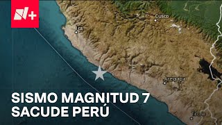 Sismo en Perú hoy viernes 28 de junio de magnitud 7  Las Noticias [upl. by Trebo]