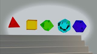 Platonic Solids Which is faster  Rigid body simulation [upl. by Aronoff778]