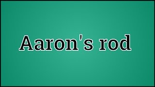 What Aarons rod Means [upl. by Mariel]