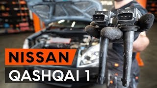 Cómo cambiar los bobina de encendido en NISSAN QASHQAI 1 J10 INSTRUCCIÓN AUTODOC [upl. by Anoval]