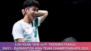 Loh Kean Yew vs Panitchaphon Teeraratsakul  Badminton Asia Team Championships 2024 [upl. by Tarah]