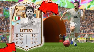 IS HE WORTH IT 92 GENNARO GATTUSO FUT BIRTHDAY ICON SBC PLAYER REVIEW  FIFA 23 ULTIMATE TEAM fut [upl. by Nahgam]