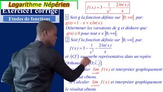 Etude de fonction lnComment résoudre un Problème  TERMINALE [upl. by Corissa]