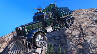 GTA 5 CLIFF DROP CRASHES WITH REAL CAR MODS 10 [upl. by Alek353]