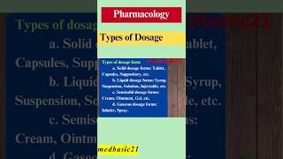 Types of Dosage form  solid  semi solid  liquid  tablet  cream  syrup  shorts [upl. by Hutchins51]