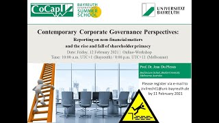 Contemporary CorporateGovernance Perspectives [upl. by Matuag401]