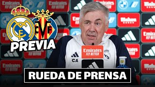 Rueda de prensa ANCELOTTI previa REAL MADRID vs VILLARREAL [upl. by Lewin]