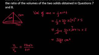 8 If the triangle ABC in the Question 7 above is revolved about the side 5 cm then find the volume [upl. by Mayce880]