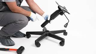 How to dismantle Swivel Office Chair legs  Disassembling a Swiveling Office Chair Base [upl. by Belding]