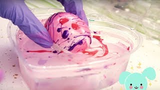 ARTSY EASTER EGGS HOW TO MARBLE WITH NAIL POLISH  EZPZ ideas [upl. by Attenev]