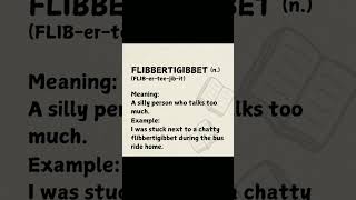 shorts vocabulary  FLIBBERTIGIBBET [upl. by Darra]