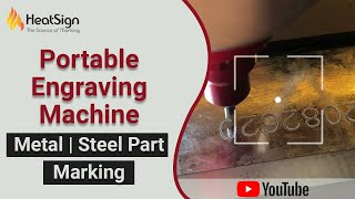 Portable Engraving Machine for Metal Marking  Steel Part Marking [upl. by Enialem]