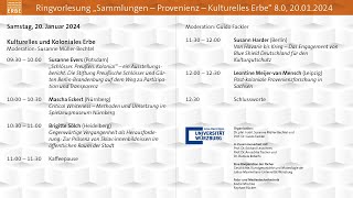 Sammlungen – Provenienz – Kulturelles Erbe 80 am 20012024 [upl. by Luigi]