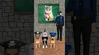 thief dog vs doctor cat vs police dog Which animal do you like moreshorts dog cat [upl. by Keese436]