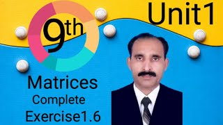 Exercise 16 Class 9th math  9th class math exercise 16  matrix inverse method [upl. by Nnel824]