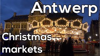 Kerstmarkt in Antwerpen [upl. by Greenstein]