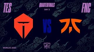 TES vs FNC  Quarterfinal Game 1  World Championship  Top Esports vs Fnatic 2020 [upl. by Nois366]