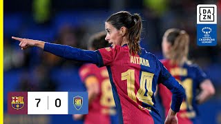 HIGHLIGHTS  FC Barcelona vs SKN StPölten  UEFA Womens Champions League 202425 Deutsch [upl. by Ibocaj705]