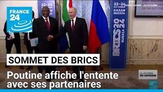 Sommet des Brics en Russie  Poutine affiche lentente avec ses partenaires • FRANCE 24 [upl. by Eniamzaj]