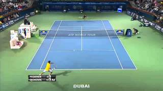 Djokovic vs Federer Dubai 2011 Final HD [upl. by Yeldud]