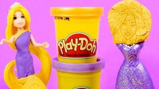 Disney Princess Rapunzel PLAYDOH Stamp Makeable Play Doh by Disney Cars Toy Club Toys Review [upl. by Bonnee]