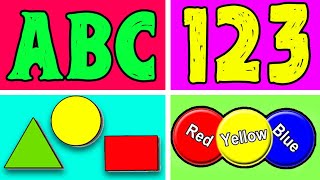 Pre School Learning Videos ABC Songs and Videos for Preschoolers  Alphabet  123  Colors  Shapes [upl. by Nogras]