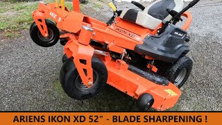 Ariens Ikon XD 52quot  Sharpening Blades [upl. by Letizia]