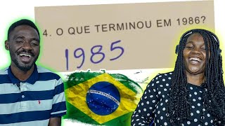 Professores Moçambicanos🇲🇿 Reagindo Às RESPOSTAS Mais Engraçadas De Alunos Brasileiros🇧🇷🤣 [upl. by Alanna3]