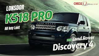 2015 Land Rover Discovery 4 All Key Lost by Lonsdor K518 Pro  obd2shopcouk [upl. by Arebma]