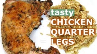 How To Cook Baked Chicken Legs Thighs Salt Pepper Parsley Seasoning Recipe HomeyCircle Jazevox Video [upl. by Colas]