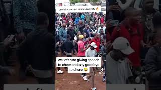 SEE HOW UHURU KENYATTA WAS ESCORTED BY KENYANS IN EMBU uhurukenyatta raila ruto gachagua [upl. by Nagol442]